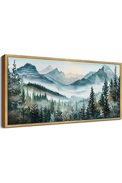 Emoda home Trove لوحة فنية من قماش المناظر الطبيعية لسلسلة جبال الصنوبر الضبا...