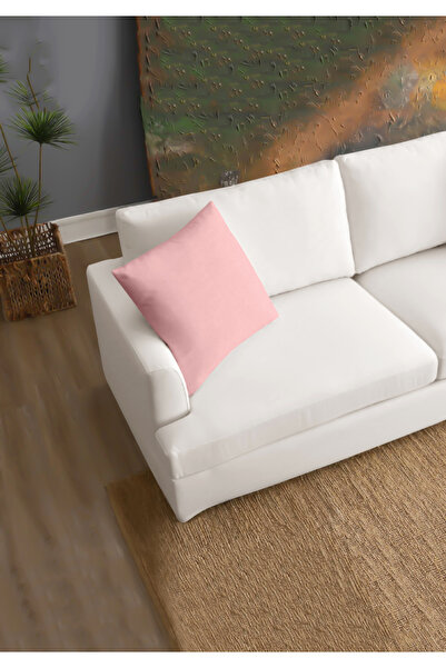 Monolisse Canvas 6-Piece Pink Liquid-Proof Stain-Resistant Throw Pillow Cover 45 X 45 cm