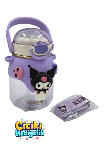 ciciki hediyelik Kuromi High Capacity Water Bottle Pink