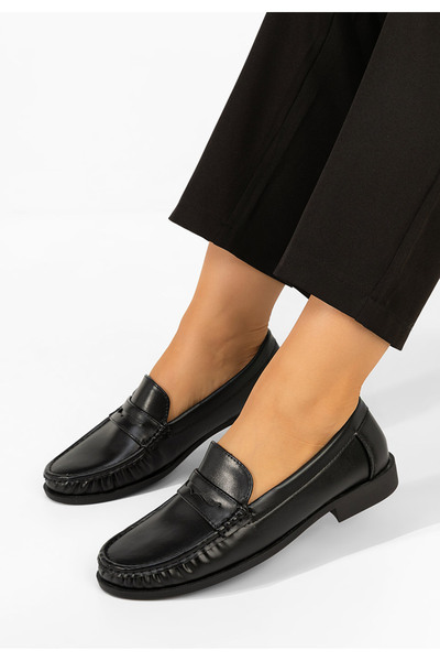 B T Shoes Matildia women's black loafers