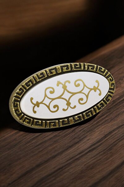 MH MiniHediye Selected Button Metal (Antique Finish Gold) Furniture Kitchen Drawer Cabinet Handle