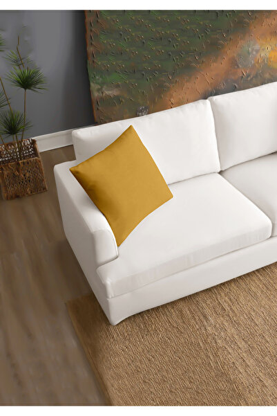 Monolisse Canvas 6-Pack Mustard Liquid-Proof Stain-Resistant Throw Pillow Cover 45 X 45 cm