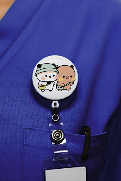 Ver-O Baskı Dudu Bubu 3 Tasarım Yoyo Kartlık – Uzayabilir İpli İsimlik Tutucu...