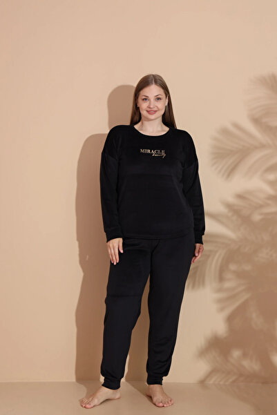 Estiva 25394 Long Sleeve Oversized Velvet Pajama Set