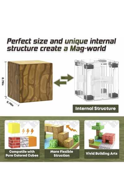 OEM Minecraft Style Magnetic Cubes (48 Pcs)