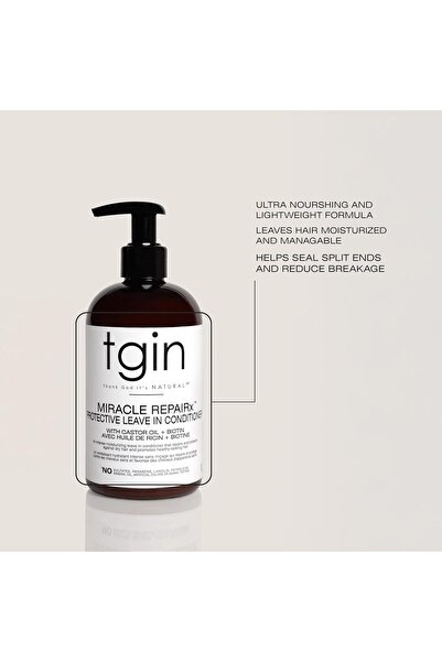 Thank God It's Natural Tgin Miracle Repairx Protective Leave In Conditioner For Natural Hair - Dry Hair - Curly Hair - 13 Oz