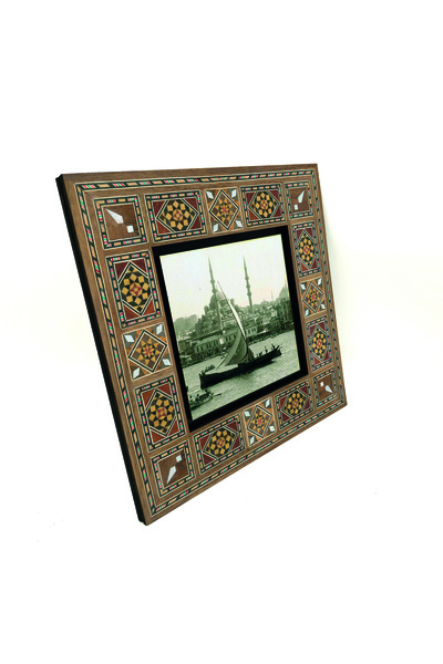Sadrazam Moscheea Noua Eminönü cu imprimeu Tablo din lemn MDF Levant 20cm x 20cm |   KRT-41