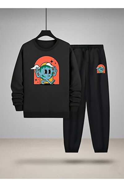 LORVEX Unısex Swea tricou - Trening pentru copii cu gât rotund GREAT THINGS i...