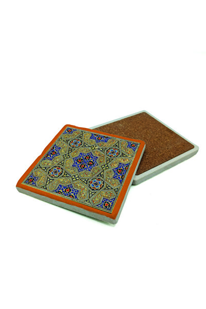 Sadrazam Cuma cami chinese (iran) b Printed natural stone coaster 10cm x 10cm |   Kd–61