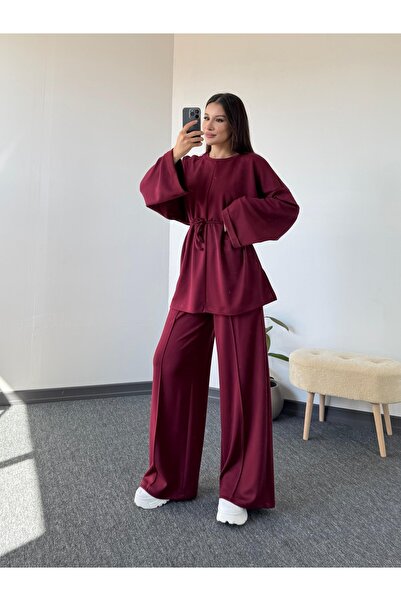 VOICTEC Women's Modal Two-Piece Set with Drawstring Detail