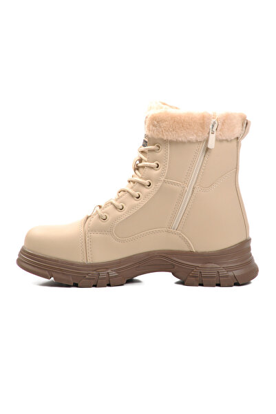 AYAKMOD Beige-Mink Women's Boots with Fleece Inside Z