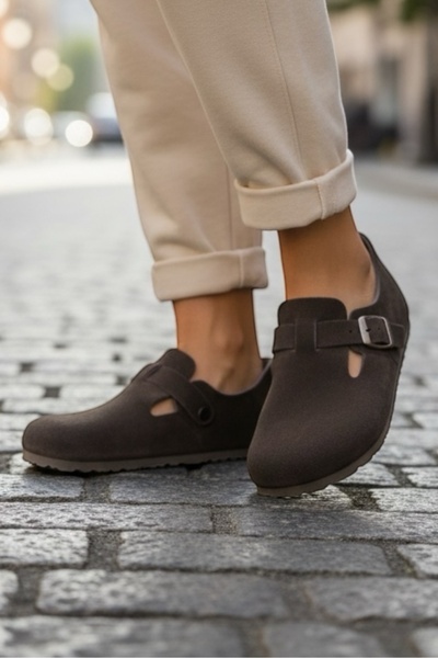 LAND OF CORK LC Unisex Genuine Suede Natural Cork Sole Arch Supported Anatomical Shoes