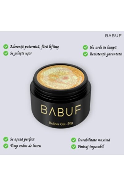 BABUF Mermaid Self-Leveling UV Builder Gel | Solar Explosion | MBG 4 | 50 g