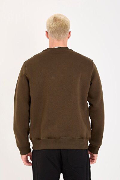 Store Fleece Inside Writing B Printed Relax Fit Men's Sweatshirt