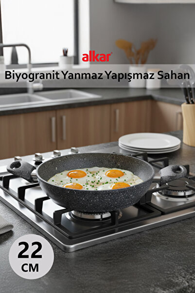 FİTHOME 22 cm Multi-Purpose Biogranite Fireproof Non-Stick Pan