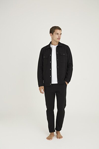 KLY Men's Comfort Fit Snap Button Shirt Short Sleeve T-Shirt Jogger Pants Boxed 3-Piece Tracksuit Set