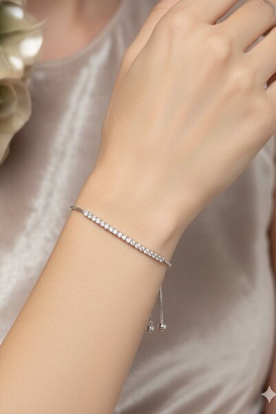 BLIZGANTIS سوار فولاذي قابل للتعديل مرصع بحجر الزركون