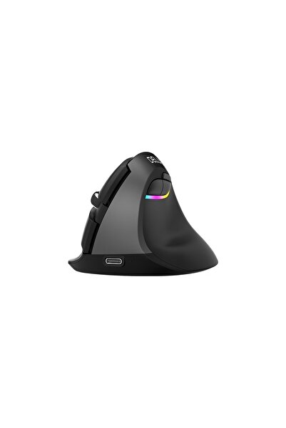 Renvox Delux M618 Mini Ergonomik Dikey Mouse - Bluetooth 4.0 + 2.4GHz Çift Mo...
