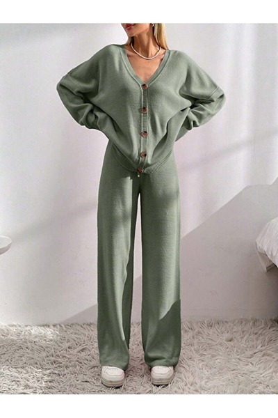 CLOUDY WEAR&DESİGN Set de tricotaje pentru femei supradimensionat cu guler la...