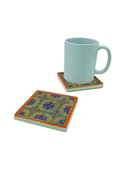 Sadrazam Cuma cami chinese (iran) b Printed natural stone coaster 10cm x 10cm |   Kd–61