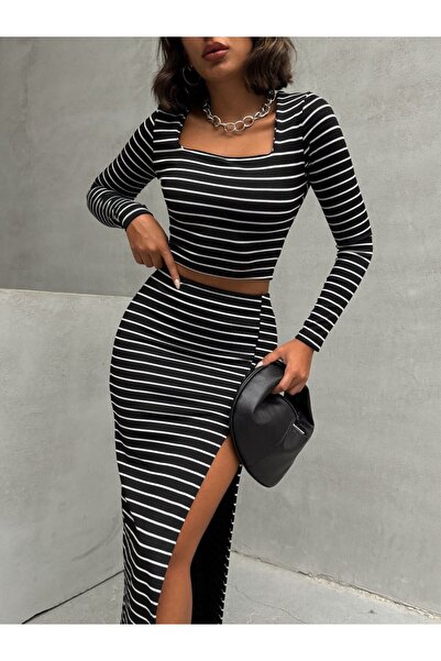 sstyle moda striped double set