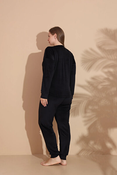 Estiva 25394 Long Sleeve Oversized Velvet Pajama Set