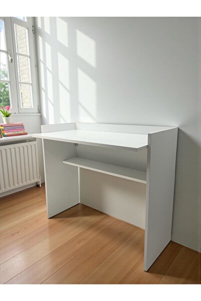 ADIM EBATLAMA Çalışma Masası Bilgisayar Masası Ofis Ders Yemek Masası Beyaz