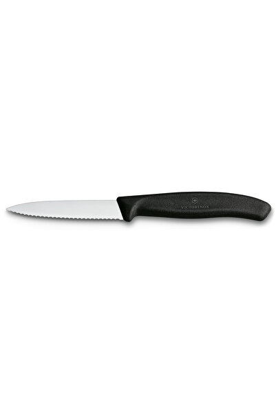 Victorinox Cutit cu Lama Zimtata 6.7633, Lama 8 cm, Negru