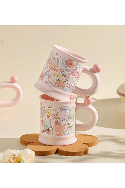 hediyeofisi Premium Ceramic Mug with Cute Bear Design