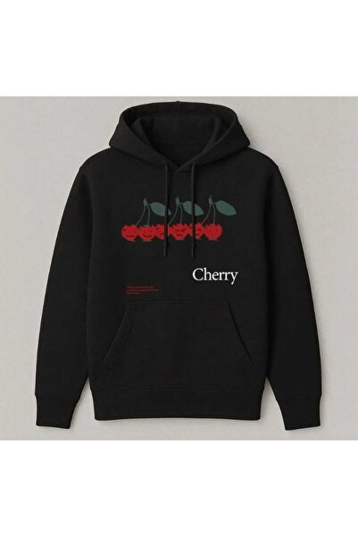 Hunors Sportswear & Company سويت شيرت تشيري مطبوع موديل يونيسكس قطن بغطاء رأس