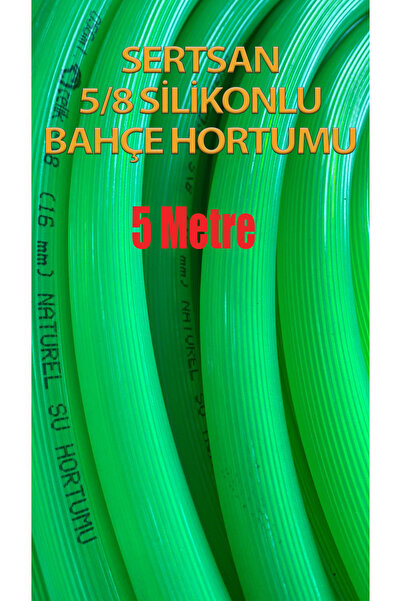 Sertsan Silikonlu Bahçe Hortumu 5/8 Yeşil Renk 5 Metre