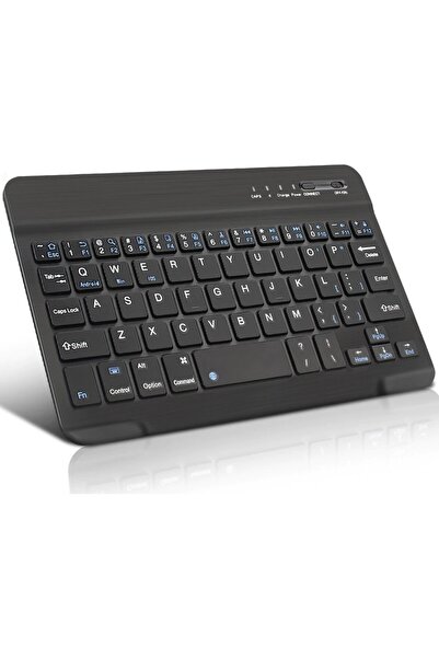 Renvox Mini Bluetooth Kablosuz 7” Slim Rubber Klavye - Şarjlı/Pilli Taşınabil...