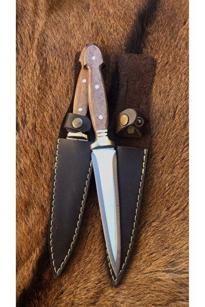 ÖZPROX İMALAT 1 Adet Outdoor Çerkes Kaması El Yapımı Çift Ağız Kamp Bıçağı- K...