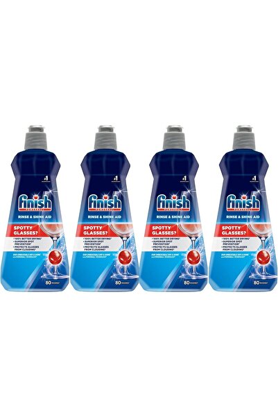 Finish Dishwasher Rinse Aid, Shine & Dry - 400 ml (Pack of 4)