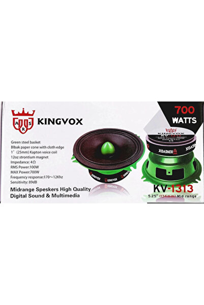 KİNGVOX 13cm Midrange - 700w Kurşun Göbek , KV-1313 Midrange Hoparlör 13cm