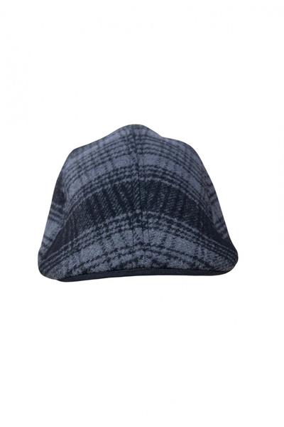 yoncatoptan Kışlık Kulaklı Ekose Ördek Şapka Koyu Renk