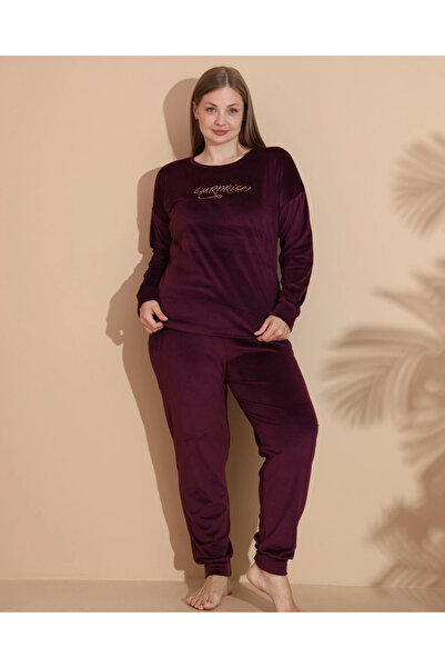 Estiva 25393 Long Sleeve Oversized Velvet Pajama Set