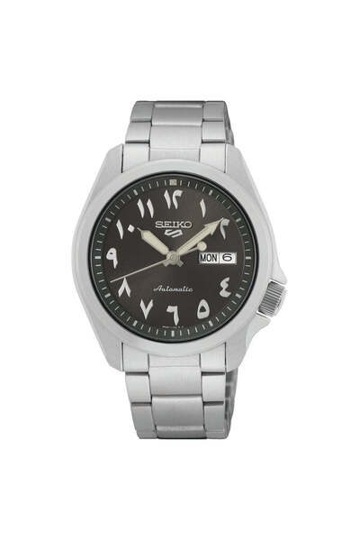Seiko Men's New5Sports Sport Automatic Arabic Dial Watch - Grey / Stainless Steel / 40 mm