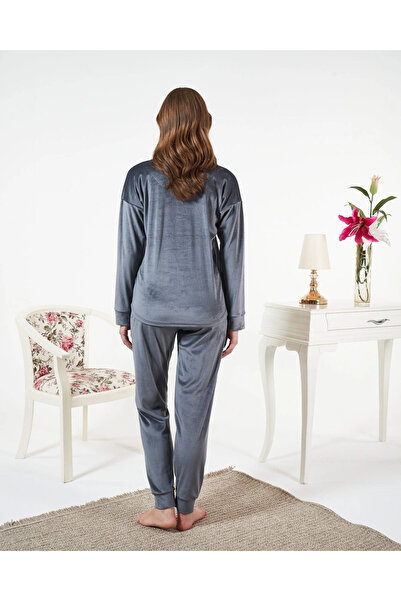 Estiva 25381 Long Sleeve Velvet Pajama Set