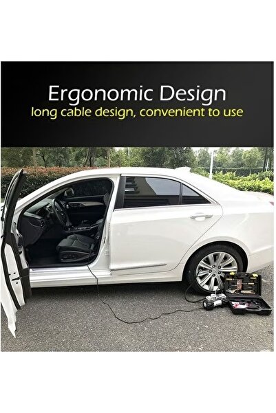 Primo Plus ضاغط هواء للإطارات بأسطوانة مزدوجة ومضخة شديدة التحمل مع مجموعة طوارئ للسيارة