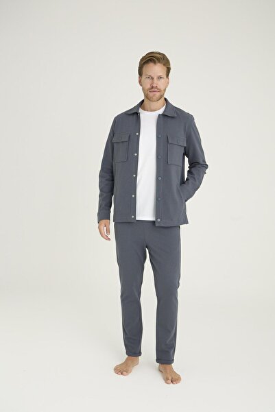 KLY Men's Comfort Fit Snap Button Shirt Short Sleeve T-Shirt Jogger Pants 3-Piece Tracksuit Set