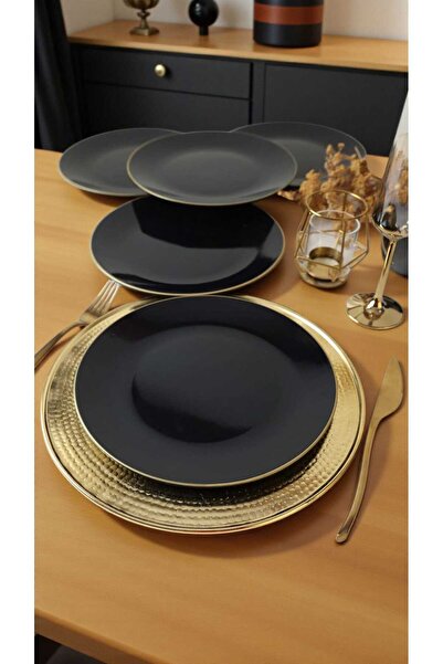 Luminarc 6 Pieces Arcopal Zelie 26 cm Gilded Serving Plate