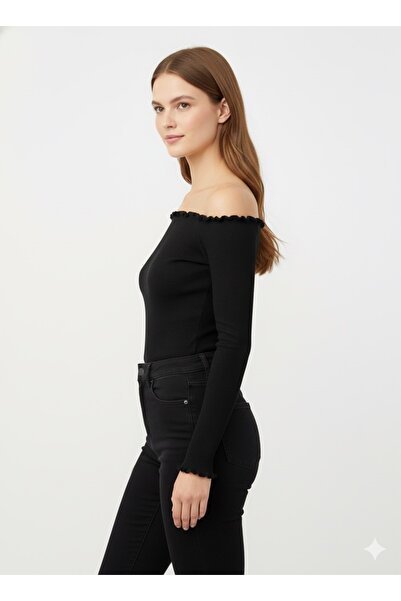 ModaPlaza Women's Off-Shoulder Knit Blouse 14960