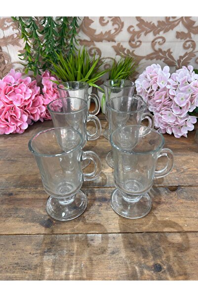 KRD Home Royal Mug 6 Pieces Glass Coffee Cup