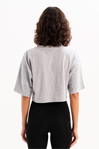 JUSTEVER Kurzes Damen-T-Shirt aus 100 % Baumwolle mit Rundhalsausschnitt