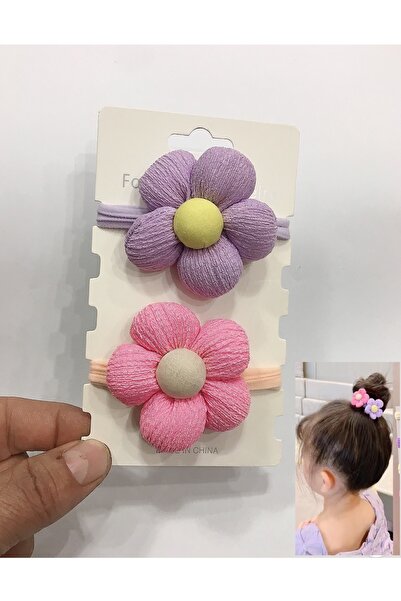 NEW HİLL 2 Pieces of High-Quality Elastic Flower Model Buckle