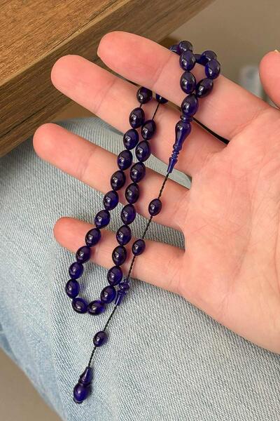TESBİHKENTİ Midnight Blue Mahmut Başkale Series Fire Amber Prayer Beads
