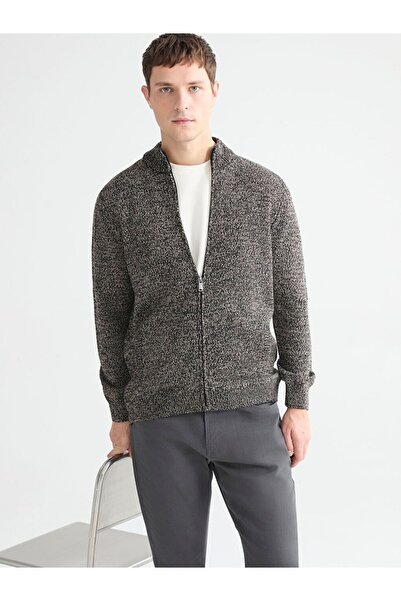 LC Waikiki LCWAIKIKI Classic Standard Fit Stand Collar Men's Knitwear Cardigan