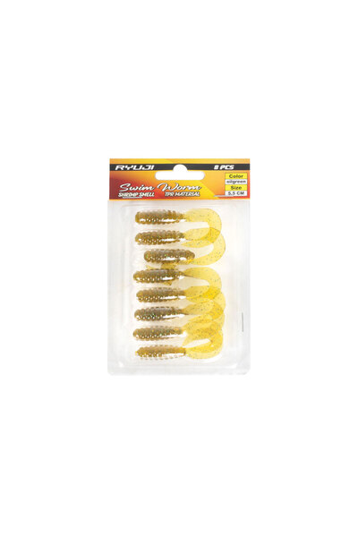 RYUJI Swim Worm 5.5 Cm TPR Kokulu Silikon Yem