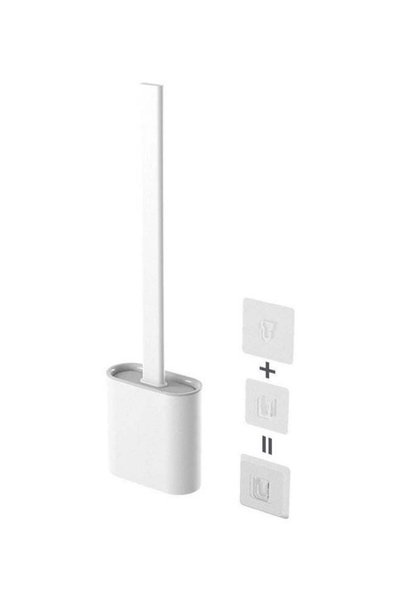 Generic Creative Wall Hanging Toilet Brush Set White 9.8x4.3x36.5cm